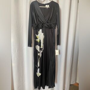 Altuzarra x Target Black and White Floral Long Sleeve Dress